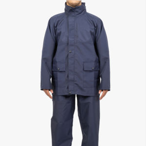 Ensemble de pluie pour adultes de haute qualité, léger, imperméable et coupe-vent, confortable, avec logo réfléchissant, capuche pliable, design poncho - Product Image 1
