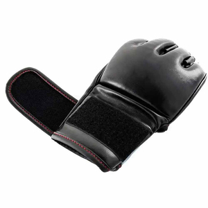 Gants de boxe MMA de qualité supérieure, respirants, design unique, personnalisation des couleurs noir et gris. - Product Image 2