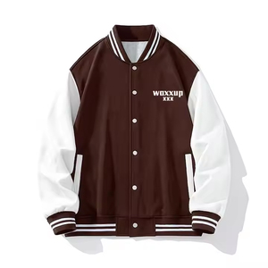 เสื้อแจ็คเก็ตบอมเบอร์สำหรับผู้ชายแบบเป็นทางการสำหรับฤดูหนาว ขายส่ง ปักลายตามสั่ง เสื้อแจ็คเก็ตเบสบอลมหาวิทยาลัยแบบวาร์ซิตี้  แบบซับลิเมชั่น  แบบเปล่า - Product Image 5
