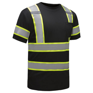 Latest Design Outdoor Safety Wear High Quality Best Design Polyester Material 2025 Round Neck Safety T <b>Shirt</b> Men - Product Image 2