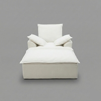 Fauteuil modulaire scandinave blanc pour tissus rembourrés, confortable, siège unique, canapé carré polyvalent pour appartement