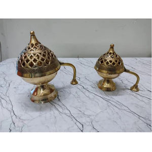 Prix de gros Brûleur d'encens en métal fini laiton antique Design en métal personnalisé Meilleur produit de qualité pour exportation le plus vendu - Product Image 3