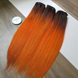 Nouvel Arrivage GUGU HAIR Extensions de Cheveux Remy Vietnamiens 100% Super Double Drawn Orange Brûlé en Trame pour Femmes 100g MOQ - Product Image 3