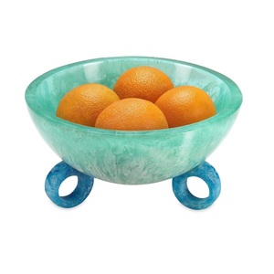 Cuenco decorativo ecológico de resina hecho a mano, superficie lisa y brillante, diseño artístico moderno para uso en fiestas, comedor, cocina - Product Image 2