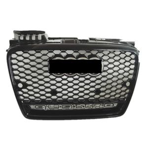 Grille de pare-chocs de style RS4 pour <span class=keywords><strong>Audi</strong></span> <span class=keywords><strong>A4</strong></span> S4 B7 changer pour RS4 grille de pare-chocs en nid d'abeille 2005 <span class=keywords><strong>2006</strong></span> 2007 2008 B7 facelift noir et argent brillant - Product Image 2