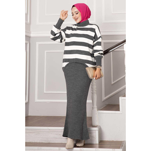 เดรสลายขวางสีควัน - Product Image 5