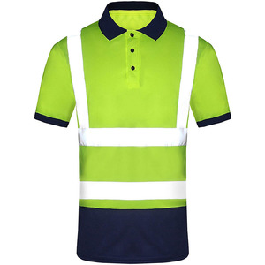 <b>Hi</b> <b>Vis</b> Reflective Polo <b>Shirts</b> High Visibility Safety Short Sleeve Polo <b>Shirt</b> with Black Bottom Orange Yellow Reflective <b>T</b>-<b>Shirt</b> - Product Image 4