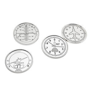 Decorative <b>Mirror</b> Wood 5mm Aviation Featuring Cockpit Instrument Gauges Luxury Pilot Gift for Home Bar - Product Image 1