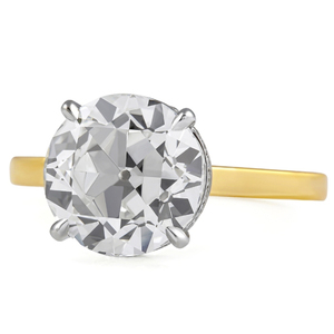 Anillo de Compromiso Solitario con Diamante de 3.76 Quilates, Diseño Elegante de Estilo Europeo Antiguo para Futura Novia - Product Image 1
