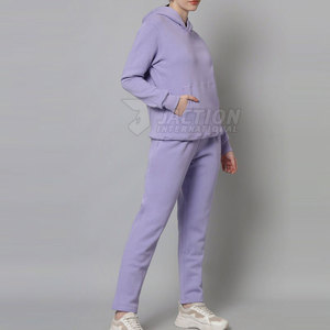 Solid Color Breathable Hoodies For Women Custom Design Outdoor Use <b>Oversized</b> Women <b>Jogger</b> Hoodie Set - Product Image 2