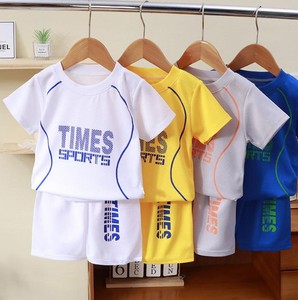 Costume à manches courtes pour enfants Vêtements de sport pour garçons Ensemble deux pièces à séchage rapide pour filles - Product Image 3