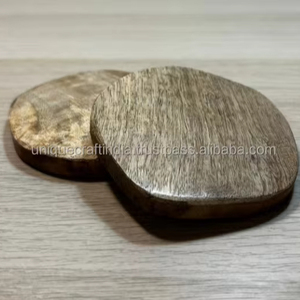 Dessous de verre hexagonal en bois durable avec bords lisses et incurvés Tapis de table Tapis de cuisine pour les fêtes de mariage et les restaurants - Product Image 5