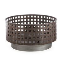 Brasero portable d'extérieur 26 pouces en acier noir, alimenté au bois, avec découpes décoratives, écran anti-étincelles en maille, design et couleurs personnalisables, autoportant