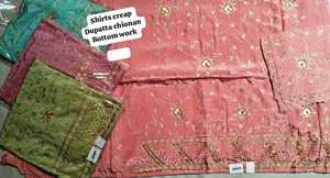 Designer moderne non cousu brodé à la main beau fond Chionan costumes de travail indien mode avant fêtes de style traditionnel - Product Image 2