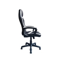 Chaise de bureau/de jeu TREVISO Jet-Line, fauteuil extensible, hauteur réglable, pliable, durable, en nylon et métal, noir et blanc