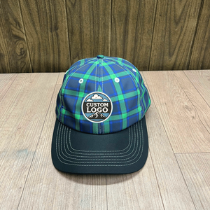 Gorras de Béisbol a Cuadros con Logotipo Personalizado, Gorras sin Estructura de 6 Paneles, Gorras con Impresión en Tela, Gorras Unisex de Alta Calidad - Product Image 1