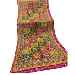 ผ้าคลุมไหล่บันจราอินเดียหรูหราดีไซน์ใหม่สำหรับผู้หญิงผ้าคลุมไหล่ผ้าไหมงานทำมือแนวโบราณทำด้วยมือดีไซน์2025 - Product Image 1