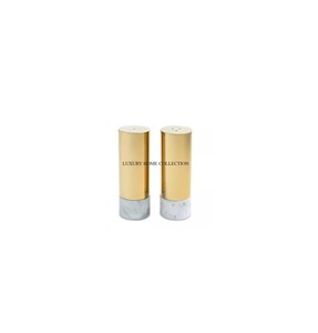 Élégant ensemble de salière et de poivrière en métal de luxe avec finition lisse et design ergonomique pour une expérience culinaire raffinée - Product Image 4