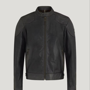 Pakistani Wholesale Leather Jackets Manufacturer <b>Belt</b> Side Casual Leather Jacket For <b>Men</b> New Motorbike OEM Design Jackets - Product Image 1