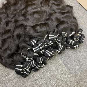 Offre Spéciale brut vietnamien Remy Grade Extensions de cheveux cuticule aligné naturel ondulé Machine Double trame 12-34 pouces de long colorant plus foncé - Product Image 6