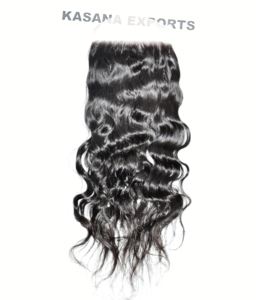 Sin procesar, venta al por mayor, 100%, virgen Natural ondulado, 6*6, cierre, procesamiento indio, ninguna onda profunda, extensiones de cabello humano tejido - Product Image 4