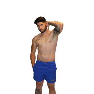 Short de bain et maillot de bain longs bleus Luke pour homme - Product Image 1