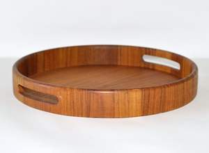 Bandeja Redonda de Madera Vintage Personalizada |   Acabado de Buena Calidad Hecho a Mano |   Precio al por Mayor de Fábrica - Product Image 2