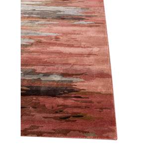 พรมขนสัตว์และวิสโคสทอมือลายเรขาคณิตสีแดงและสีส้มสำหรับใช้ในบ้าน-TNQ-4393 - Product Image 4