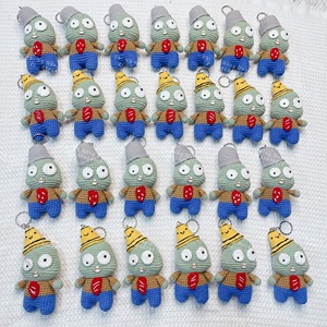 พวงกุญแจถักโครเชต์รูปสัตว์ทำมือน่ารัก Amigurumi พวงกุญแจถักกระเป๋าเป้สะพายหลังรถเสน่ห์ผลิตในเวียดนาม - Product Image 3