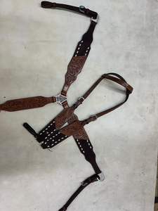 ชุดหมุดม้าหนังแบบตะวันตกเครื่องมือสำหรับการแข่งขันหรือการขี่ม้าและการใช้โรดิโอผู้จัดจำหน่ายอินเดีย - Product Image 4