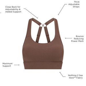 Soutien-gorge de sport croisé pour femme avec logo personnalisé, rembourré, haute élasticité, séchage rapide, sans armatures, respirant, pour yoga, fitness, course et gym - Product Image 6