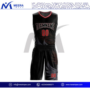 Ensemble d'uniformes de basket-ball pour hommes personnalisés tissu en maille à séchage rapide et respirant coutures durables imprimé logo de l'équipe personnalisé - Product Image 2