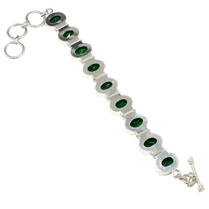 Adjustable Sterling <b>Silver</b> Platinum Plated Princess Cut Zircon <b>Charm</b> <b>Bracelet</b> for Wedding Party Gift - Product Image 2