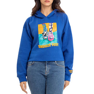 2025 Sweat à capuche personnalisé Premium pour femmes New Top Sale Casual Wear avec logo personnalisé en couleur bleue - Product Image 1