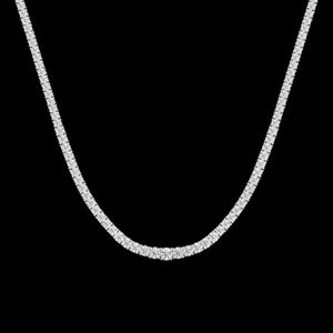 B2B 16 Inch <b>Riviera</b> Style Lab Grown Diamond Tennis Necklace 14K White Gold Rhodium Plated 19.95 Points DEF VVS VS 133 Pieces - Product Image 1