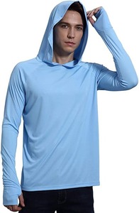 Chemise à capuche de pêche pour homme personnalisée, protection solaire UPF 50+, manches longues, t-shirt pour la randonnée en plein air, la pêche, la course à pied, facile à laver - Product Image 4