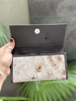 Dompet Kulit Sapi Desainer dengan Ukiran Tangan, Dompet Kulit, Tempat Ponsel, Dompet Modis untuk Wanita, Multifungsi