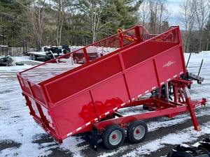 Tracteur agricole d'occasion Remorque à benne basculante hydraulique Remorque à benne basculante de 20 tonnes Tracteur à grappin Remorques à bascule pour tracteurs - Product Image 4