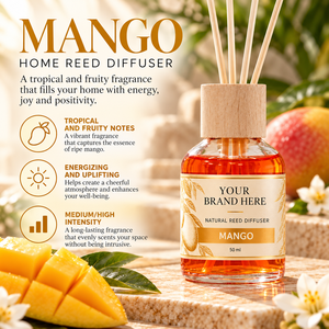 Diffusore di Aromi OEM al Mango 50ml |   Profumo per la casa tropicale e fruttato |   Produttore di Marchi Privati Spagna - Product Image 2