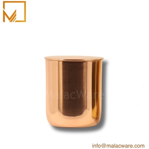 Pot de bougie unique en métal de décoration de maison brillante faite à la main avec couvercle - Product Image 4