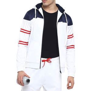 Ropa deportiva para hombre, chándal con puños elásticos, cuello alto, cremallera y pantalones de Jogger para gimnasio o viaje, chándal para hombre - Product Image 1