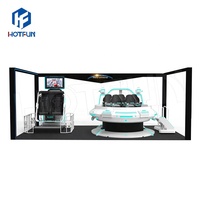 Machine de jeu d'arcade intérieure, simulateur de tir VR 9D avec plateforme VR et tapis roulant VR, pour espace de jeu de 3,0 m de large, à vendre