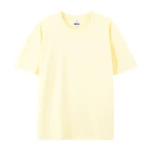 220g col rond personnalisé imprimé solide uni 100% coton peigné coton à manches courtes ample doux respirant unisexe T-shirt pour hommes - Product Image 4