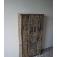 Armoire extensible en bois massif recyclé, design industriel de luxe antique, 2 portes, meubles de salon, H150x75x27cm, en stock