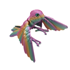 Mới Nhất Cầu Vồng Linh Hoạt Di Chuyển Cơ Thể Đầy Màu Sắc Thiết Kế Parrot 3D In Cho Máy Tính Để Bàn Trang Trí - Product Image 2