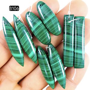 Vente en gros de paires de malachite naturelle DHORGEMS, pierres précieuses cabochon, forme poire/ovale/marquise, provenant du Rajasthan, pour la fabrication de bijoux - Product Image 1