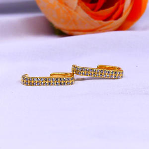 Traditional 925 Sterling <b>Silver</b> <b>White</b> Topaz Gemstones Affordable Classic Daily Wear Vintage Style Earrings - Product Image 4