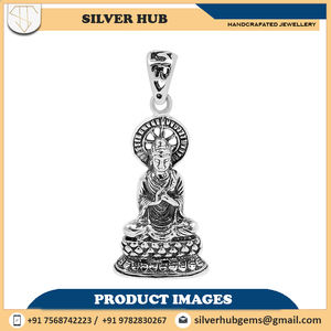 Bijoux de créateur en argent Sterling 925 Shakyamuni bouddha pendentif à vendre au meilleur prix - Product Image 6