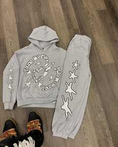 Survêtement adulte à manches longues quantité minimale de commande bas avec sérigraphie à fermeture à taille élastique fabriqué au Pakistan - Product Image 2