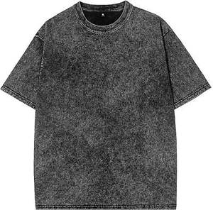 100% algodón Drop Shoulder Custom Acid Wash Camisetas Vintage Shirt Print - Product Image 1